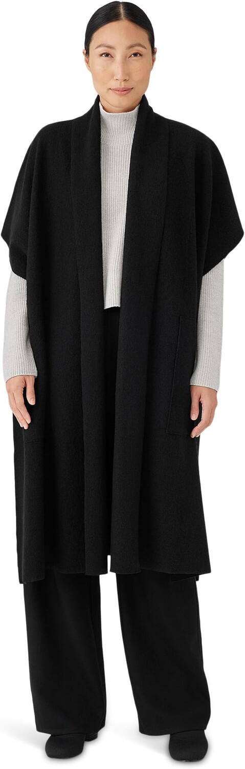 

Пончо Oversized Poncho Eileen Fisher, черный