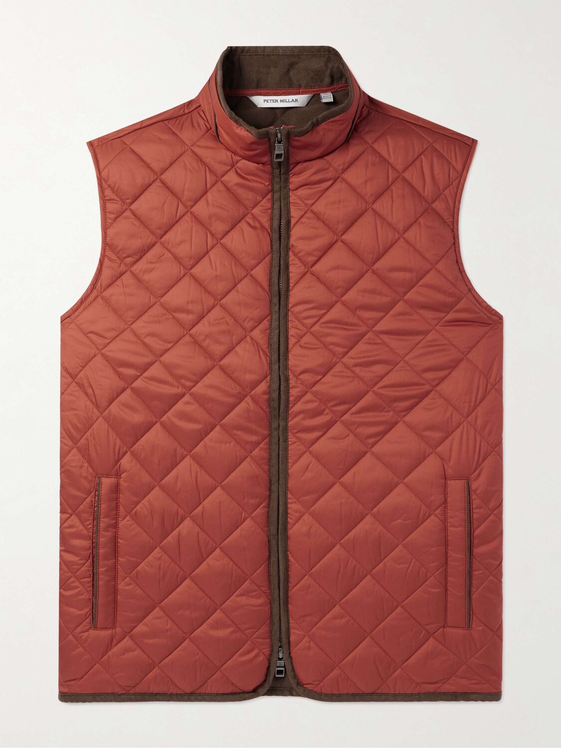

Стеганый стеганый жилет Essex с флисовой отделкой PETER MILLAR, красный