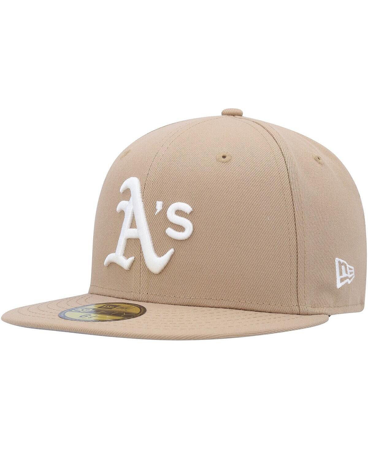 

Мужская приталенная кепка цвета хаки Oakland Athletics 59FIFTY New Era