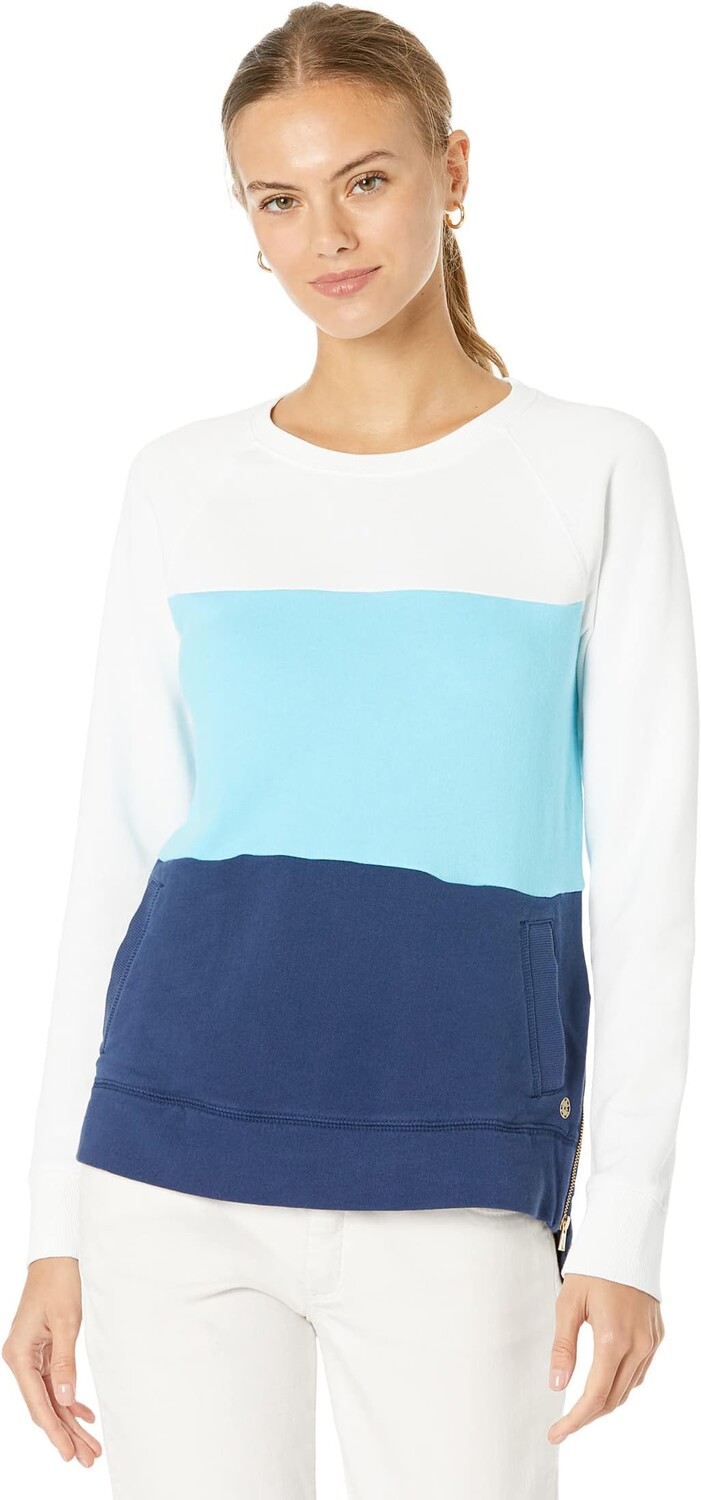 

Пляжный пуловер-гребешок Lilly Pulitzer, цвет Low Tide Navy Color-Block