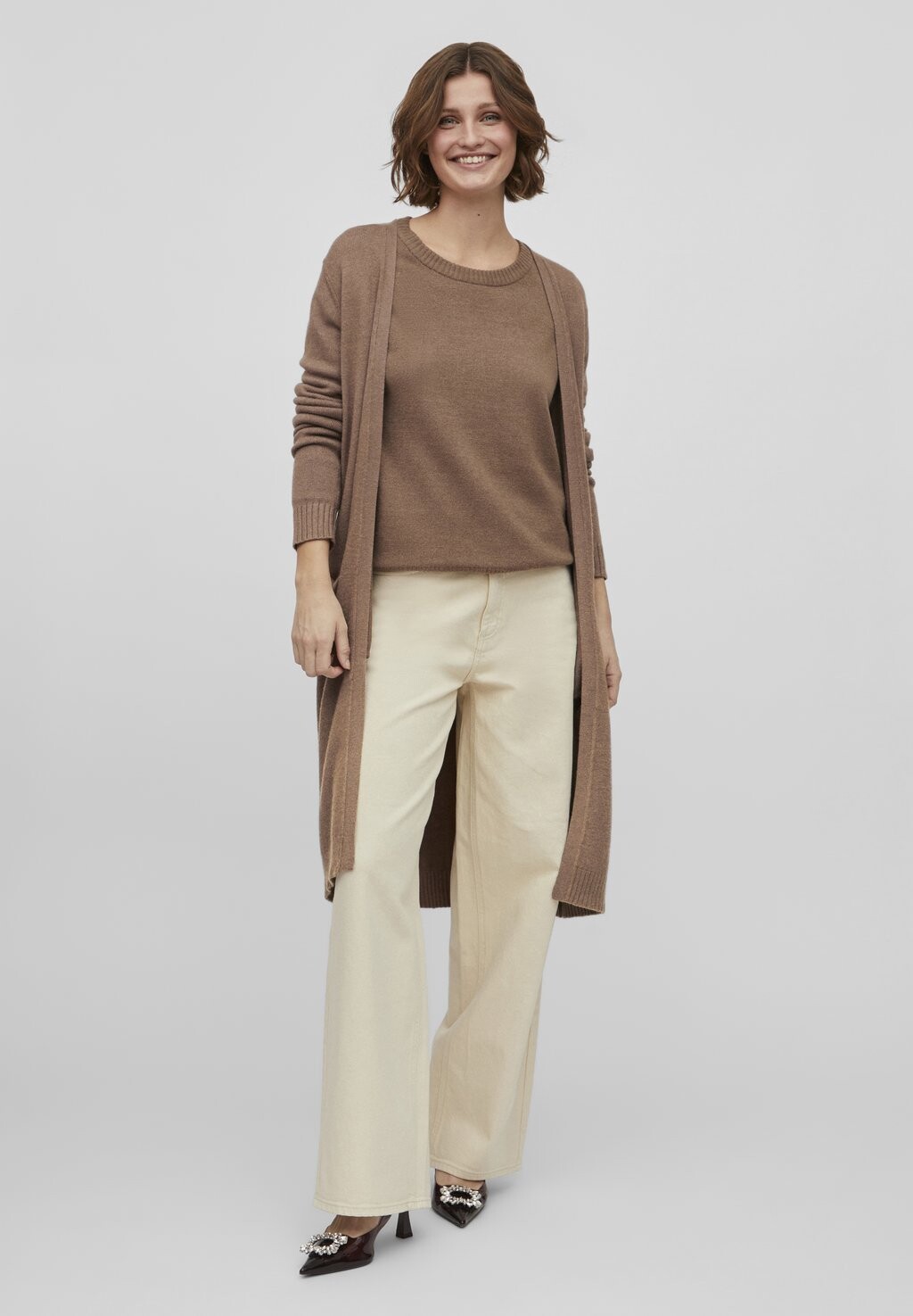 

Кардиган VILA Viril Long Cardigan, кардиган, Коричневый
