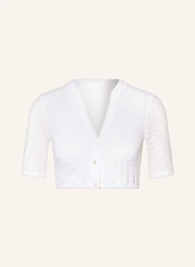 Кружевная блузка в стиле дирндль Waldorff, белый