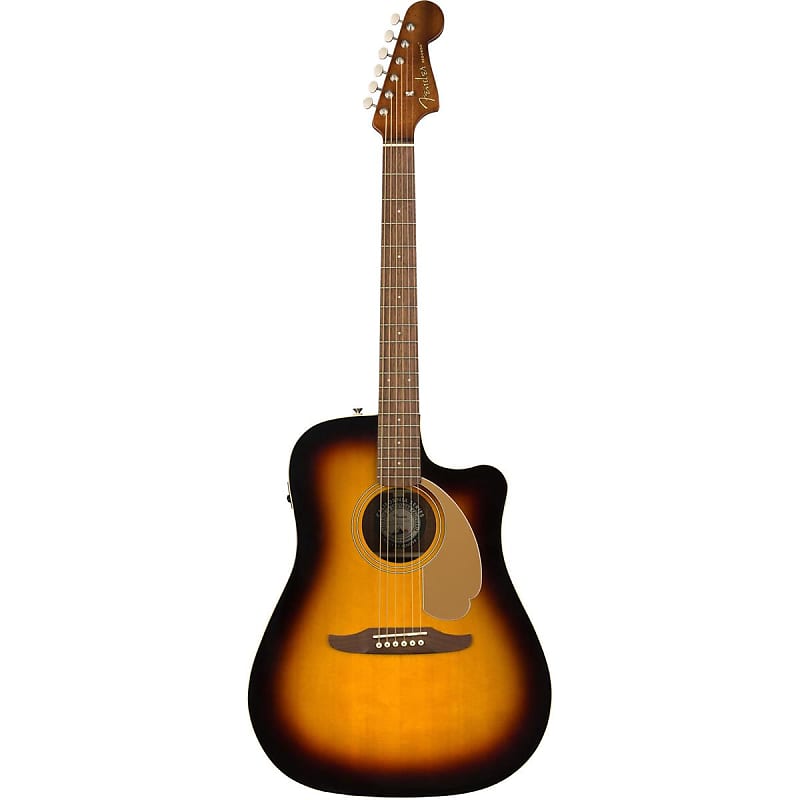 Акустическая гитара Fender Redondo Player Dreadnought Acoustic Electric Guitar, Walnut Fingerboard, Sunburst