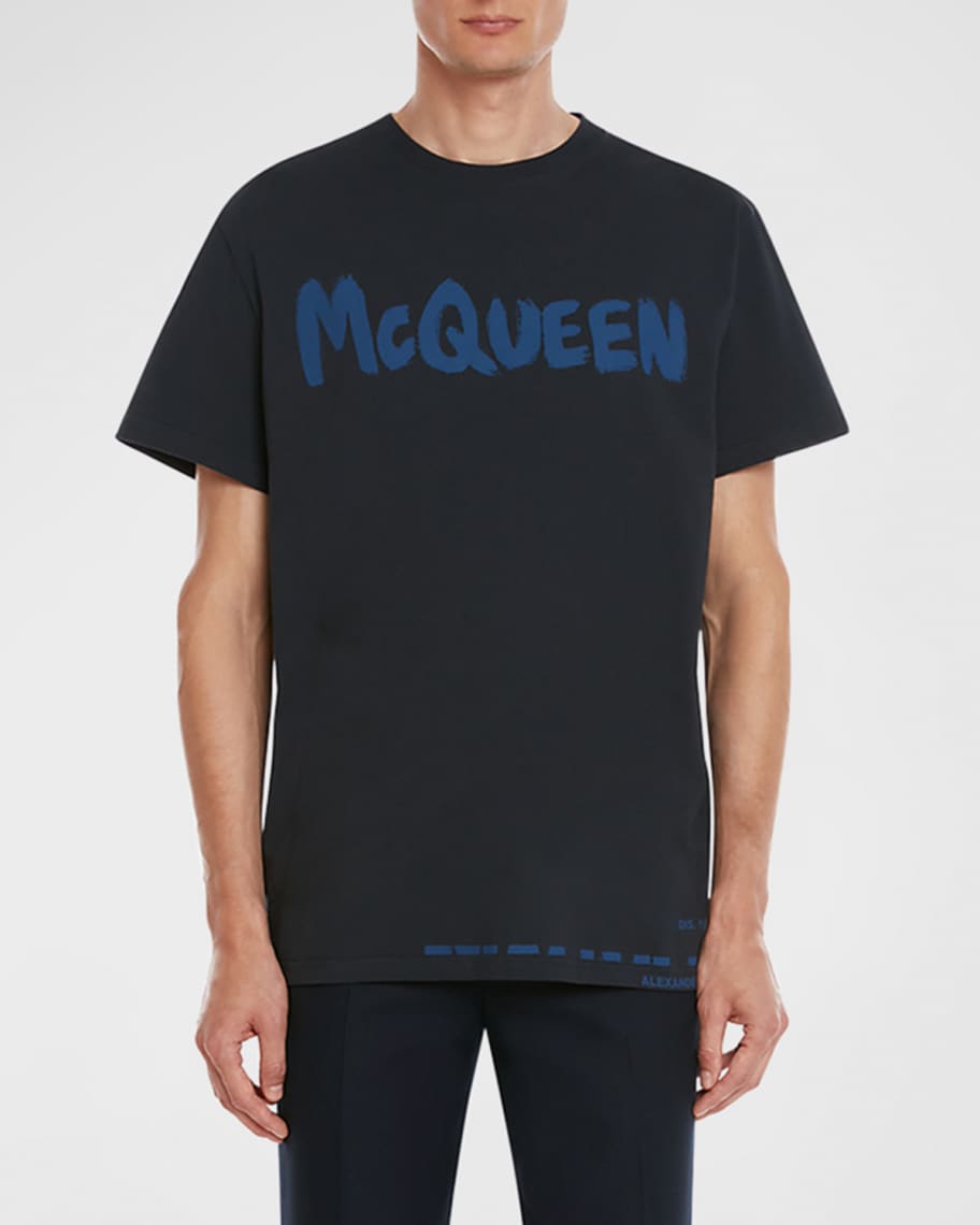 

Мужская футболка с логотипом граффити Alexander McQueen