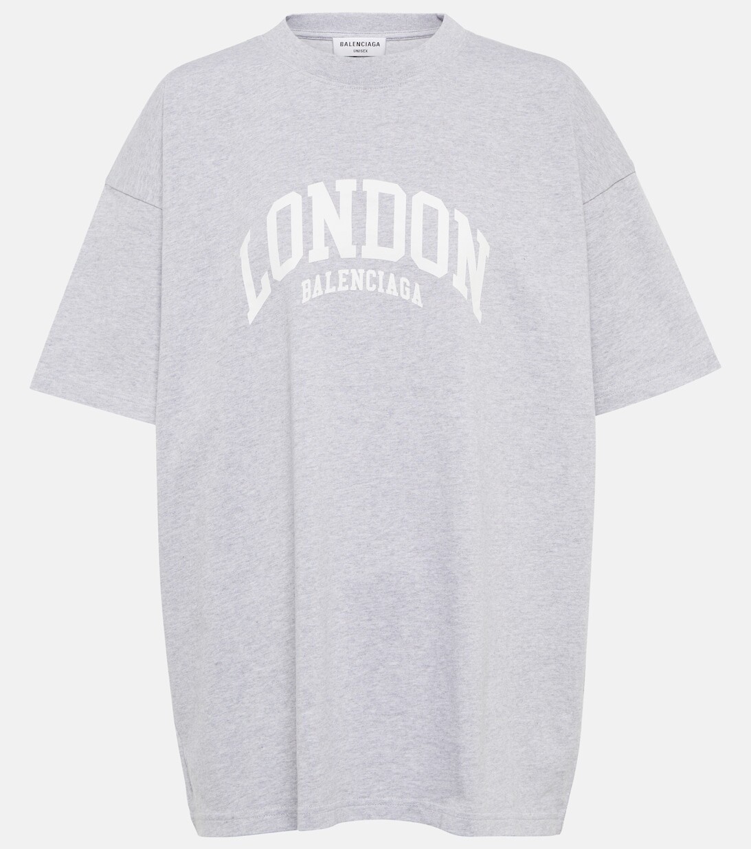 

Хлопковая футболка Cities London BALENCIAGA, серый