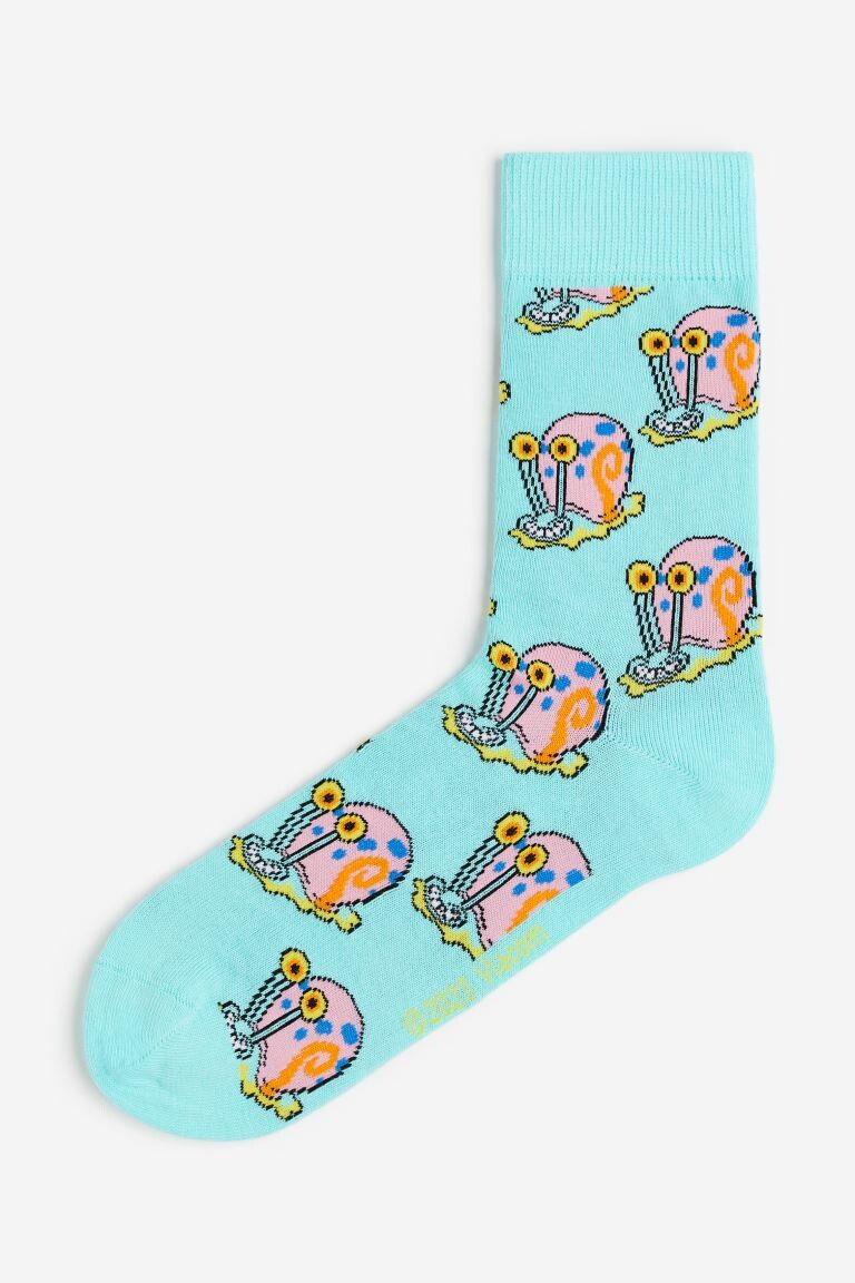 

Носки H&M x SpongeBob Motif-detail, бирюзовый