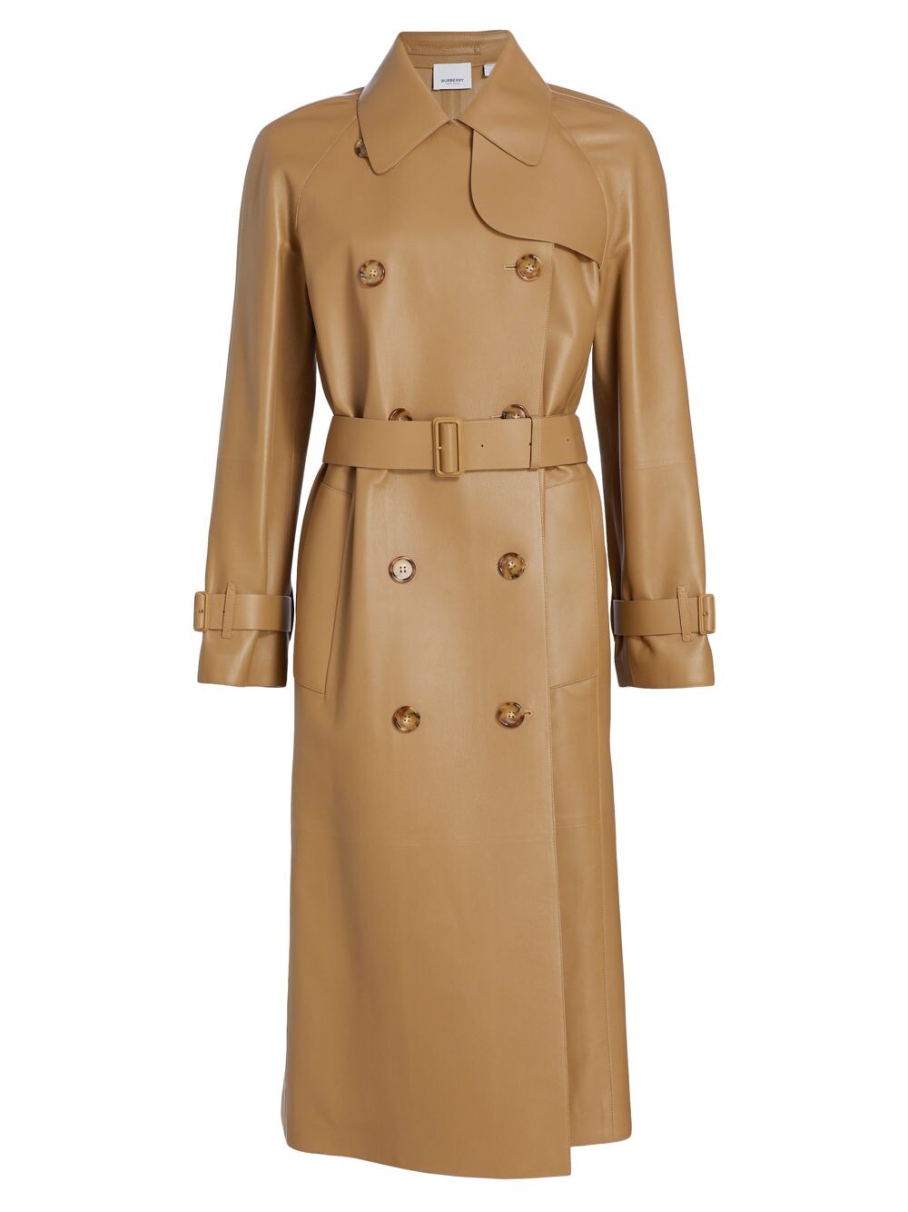 

Кожаный плащ Waterloo Burberry, кэмел, Коричневый
