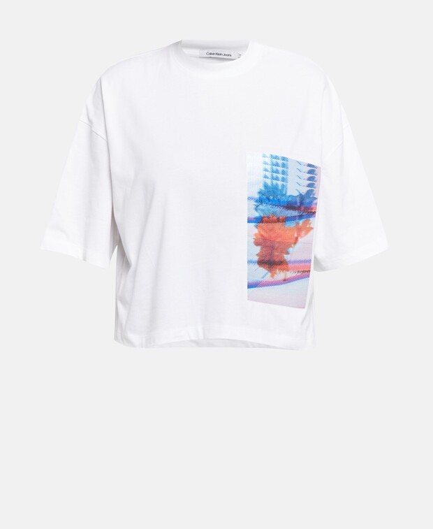 

Топ с длинными рукавами Calvin Klein Jeans Plus, белый