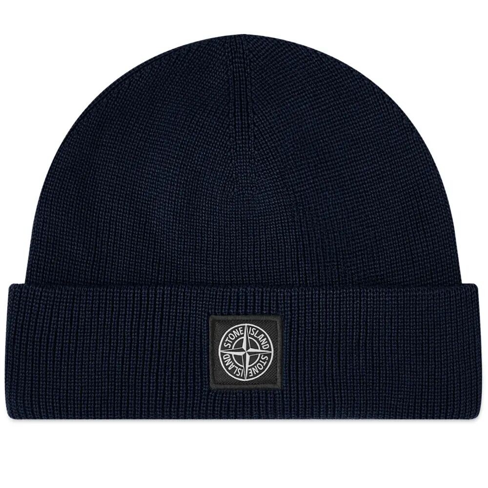 

Stone Island Вязаная шапка-бини, синий