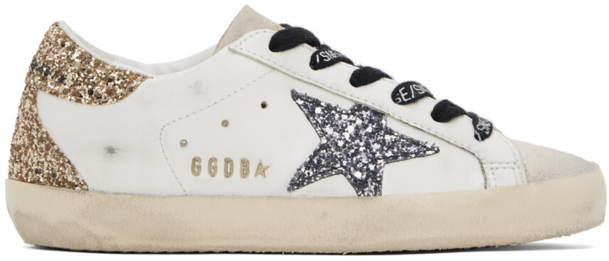

Бело-золотые классические кроссовки Super-Star Golden Goose