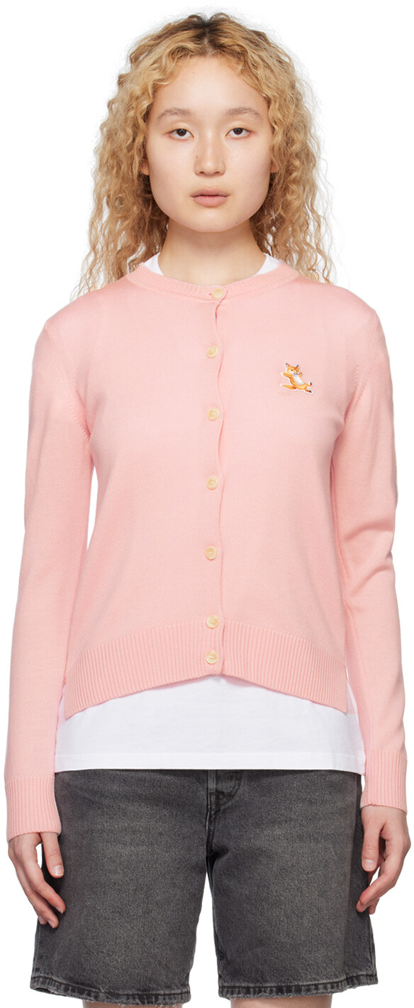 

Розовый кардиган Chillax Fox Maison Kitsune
