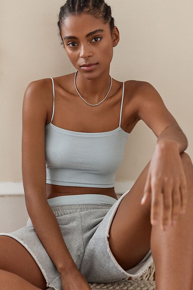 

Бесшовная бандо с люрексом от Anthropologie, мята