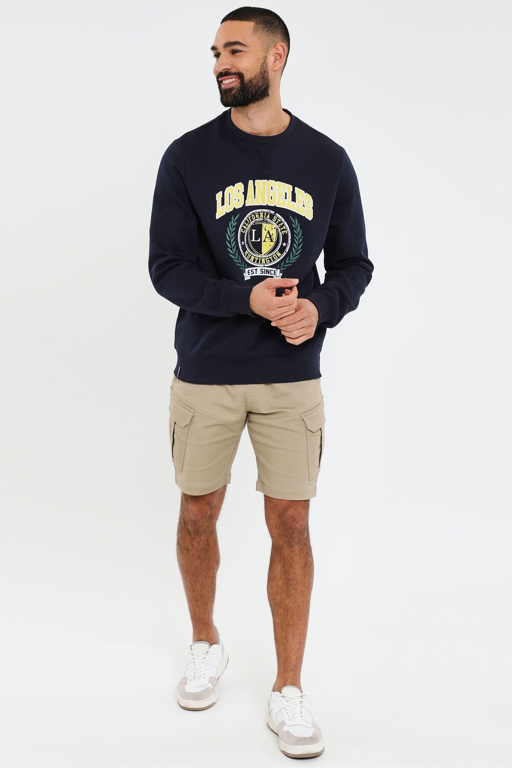 

Толстовка Varsity Style с круглым вырезом Threadbare, синий
