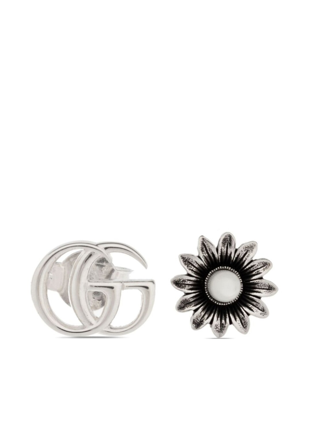 

Серьги-гвоздики Double G Flower Gucci, серебряный