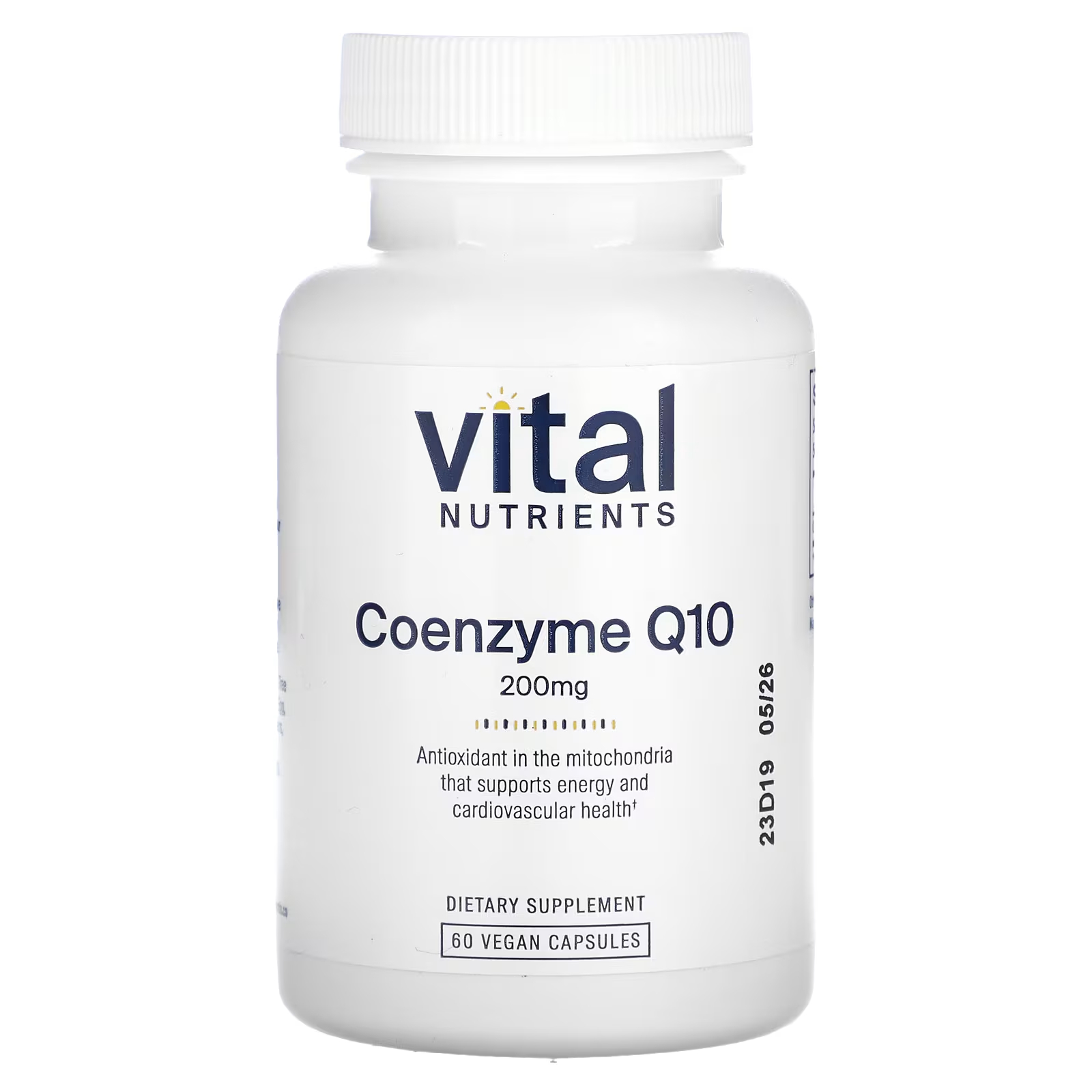 Коэнзим Vital Nutrients Q10 200 мг, 60 веганских капсул vital nutrients ресвератрол 60 веганских капсул