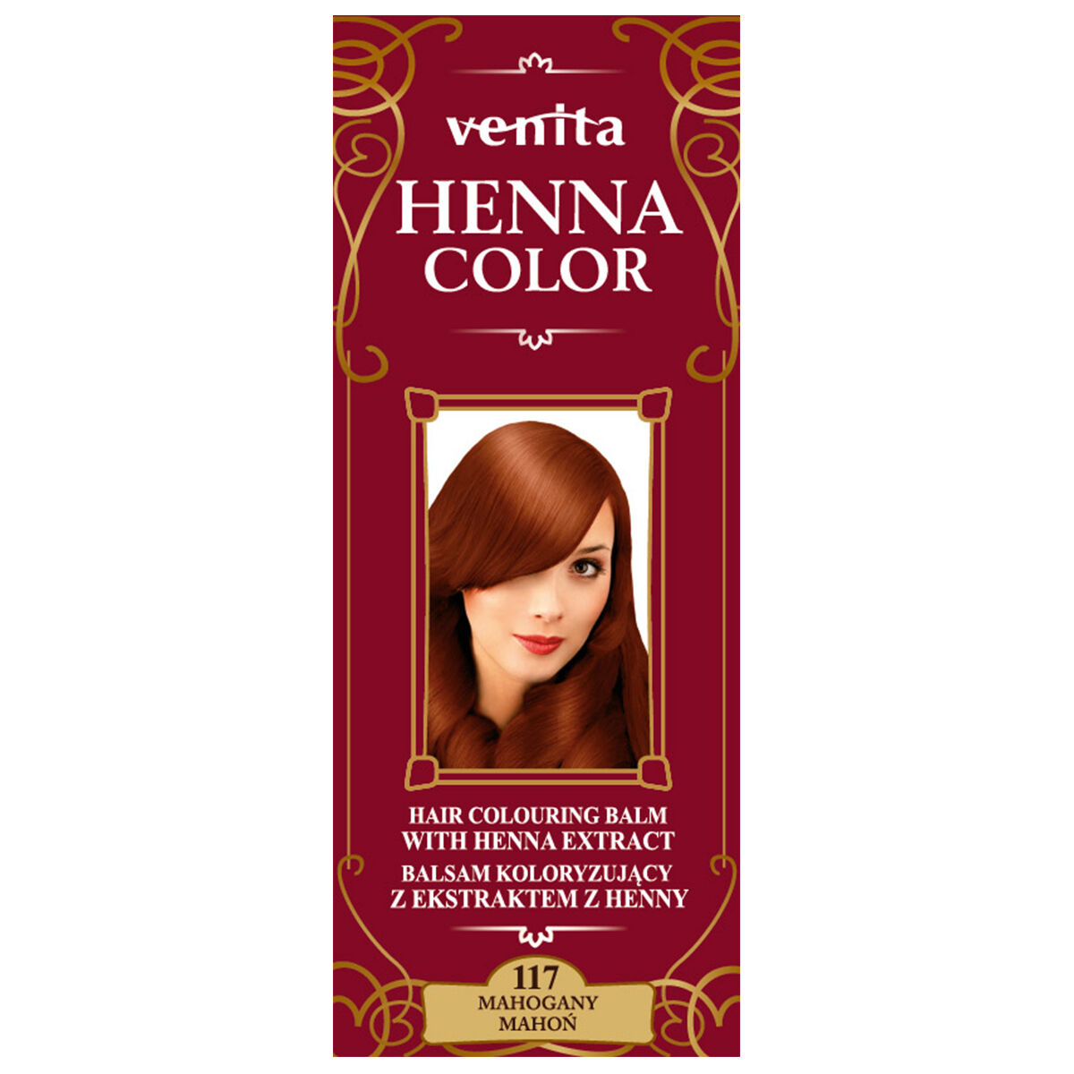 Бальзам-краска для волос 117 красное дерево Venita Henna Color, 75 мл