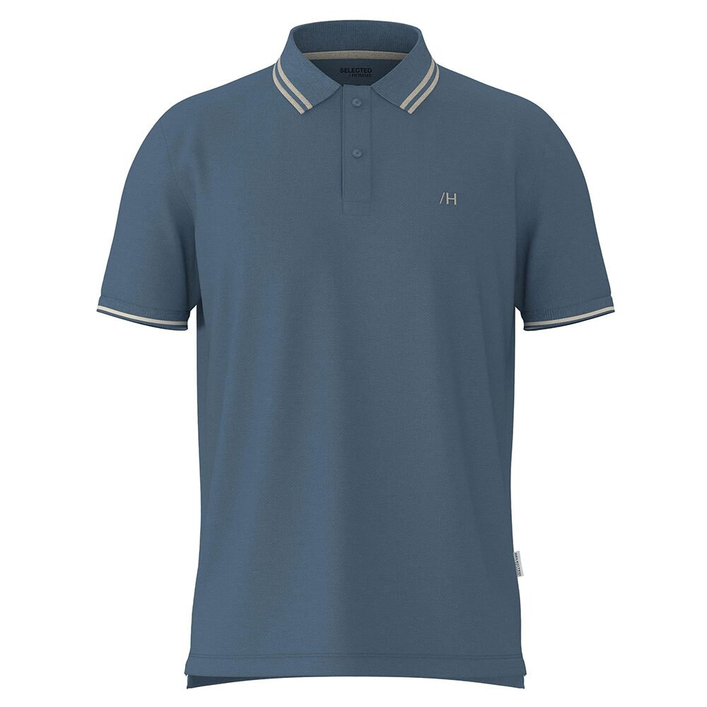 

Поло с коротким рукавом Selected Dante Sport, синий