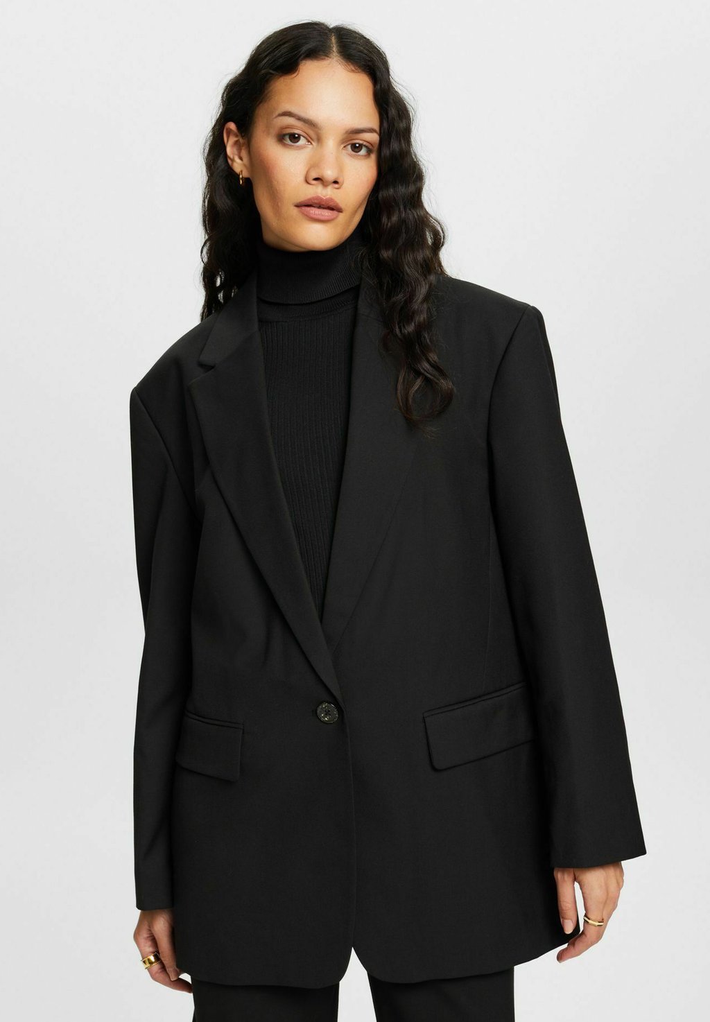 Короткое пальто Esprit, черный пальто esprit city черный