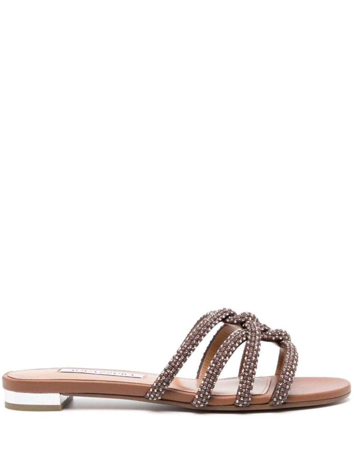 

Aquazzura сандалии с кристаллами, коричневый