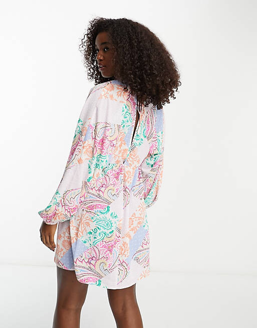 

Платье мини с цветочным принтом ASOS DESIGN