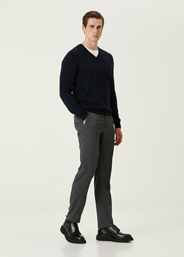 

Серые шерстяные брюки Zegna, Серый