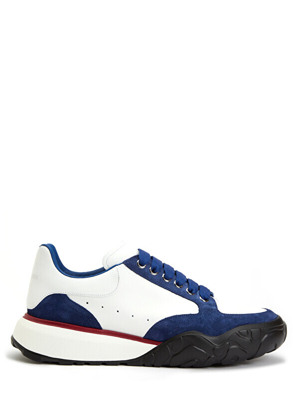 

Sprint runner темно-синие белые мужские кожаные кроссовки Alexander McQueen
