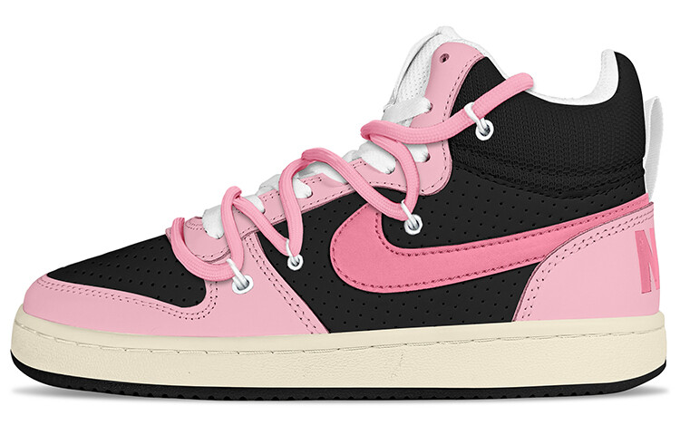 

Кроссовки Nike Court Borough Skateboarding Shoes Women's Mid-top Black, розовый