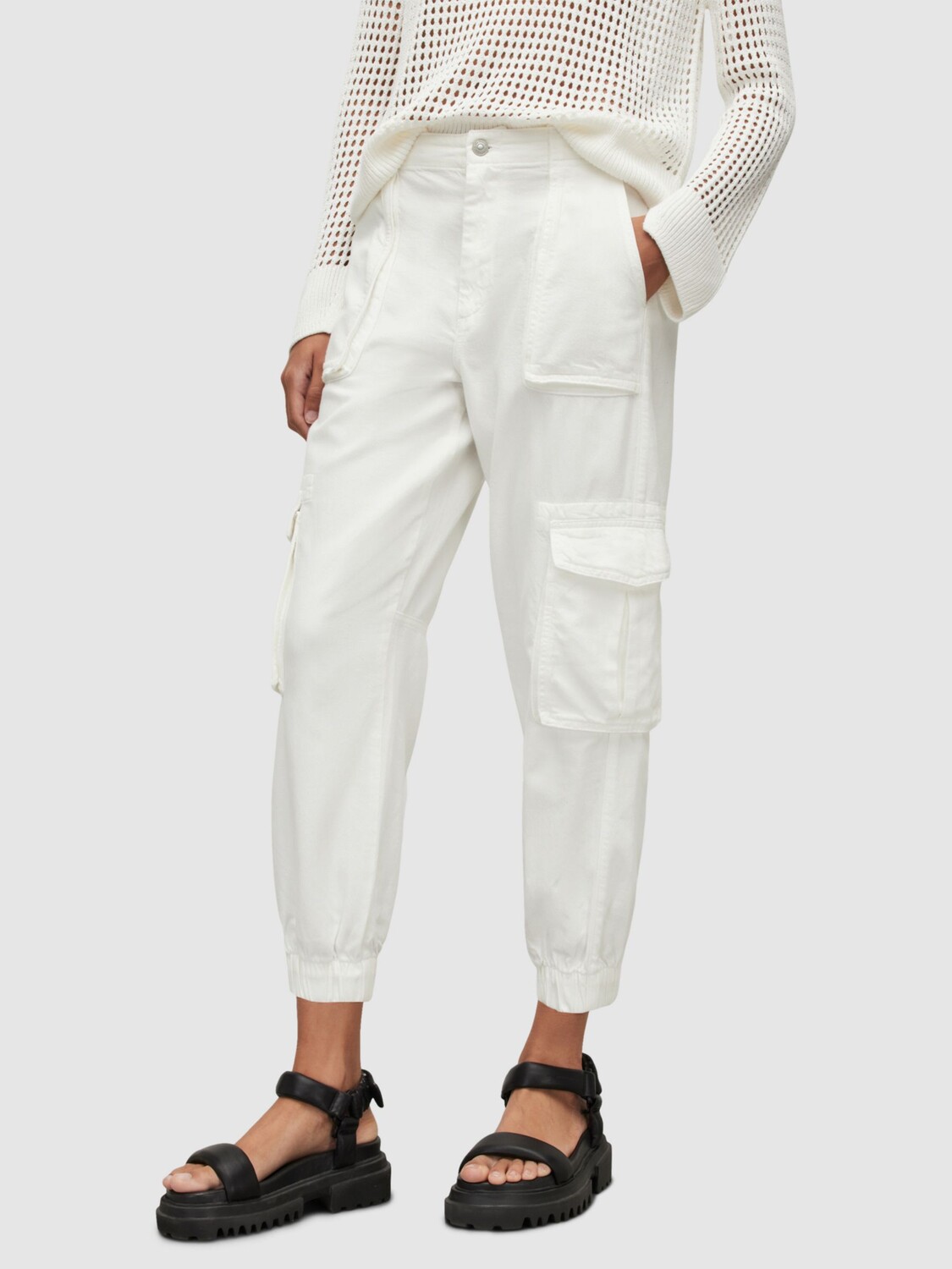 

Джинсовые брюки карго AllSaints Frieda, Off White