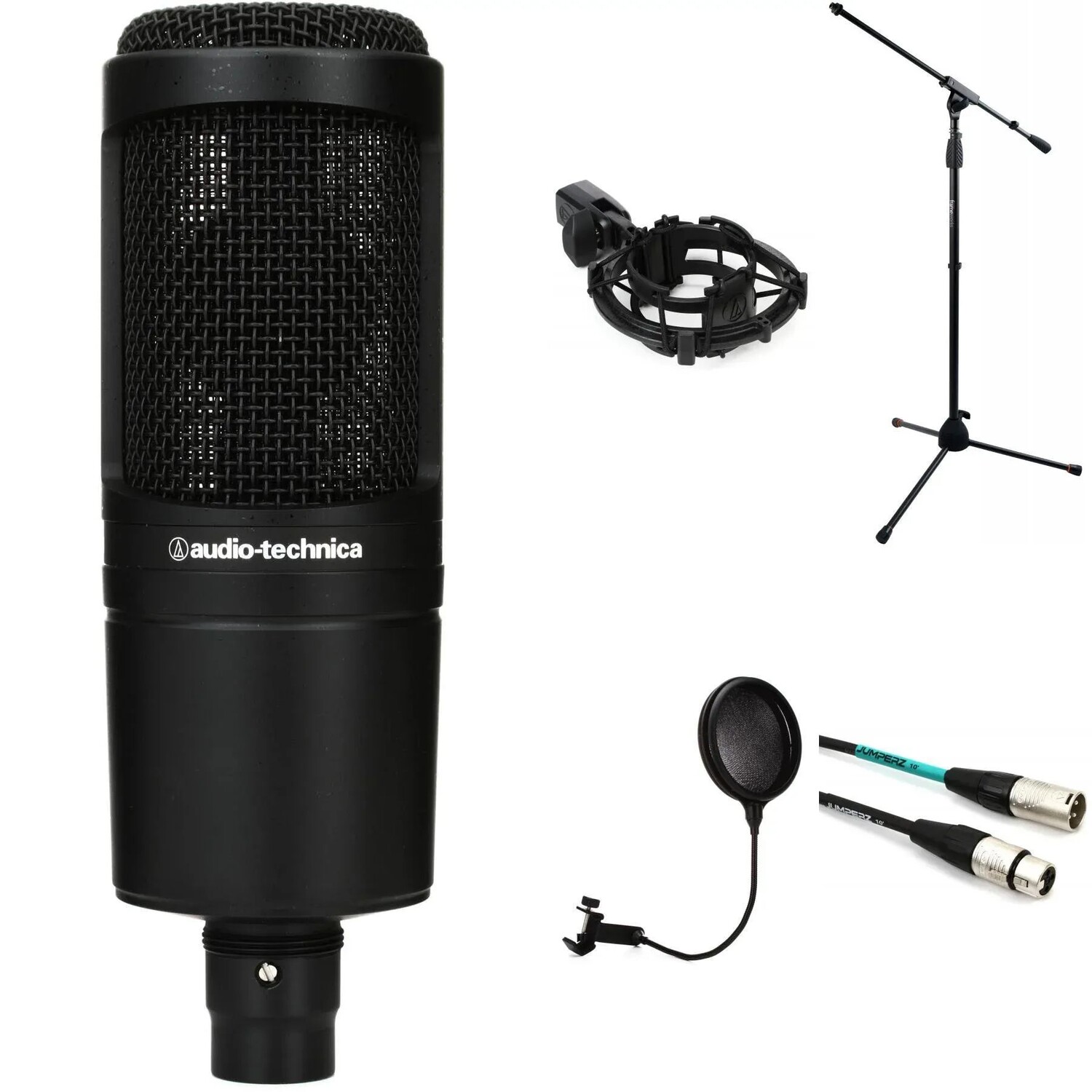 

Комплект микрофона Audio-Technica AT2020 с амортизатором, подставкой и кабелем
