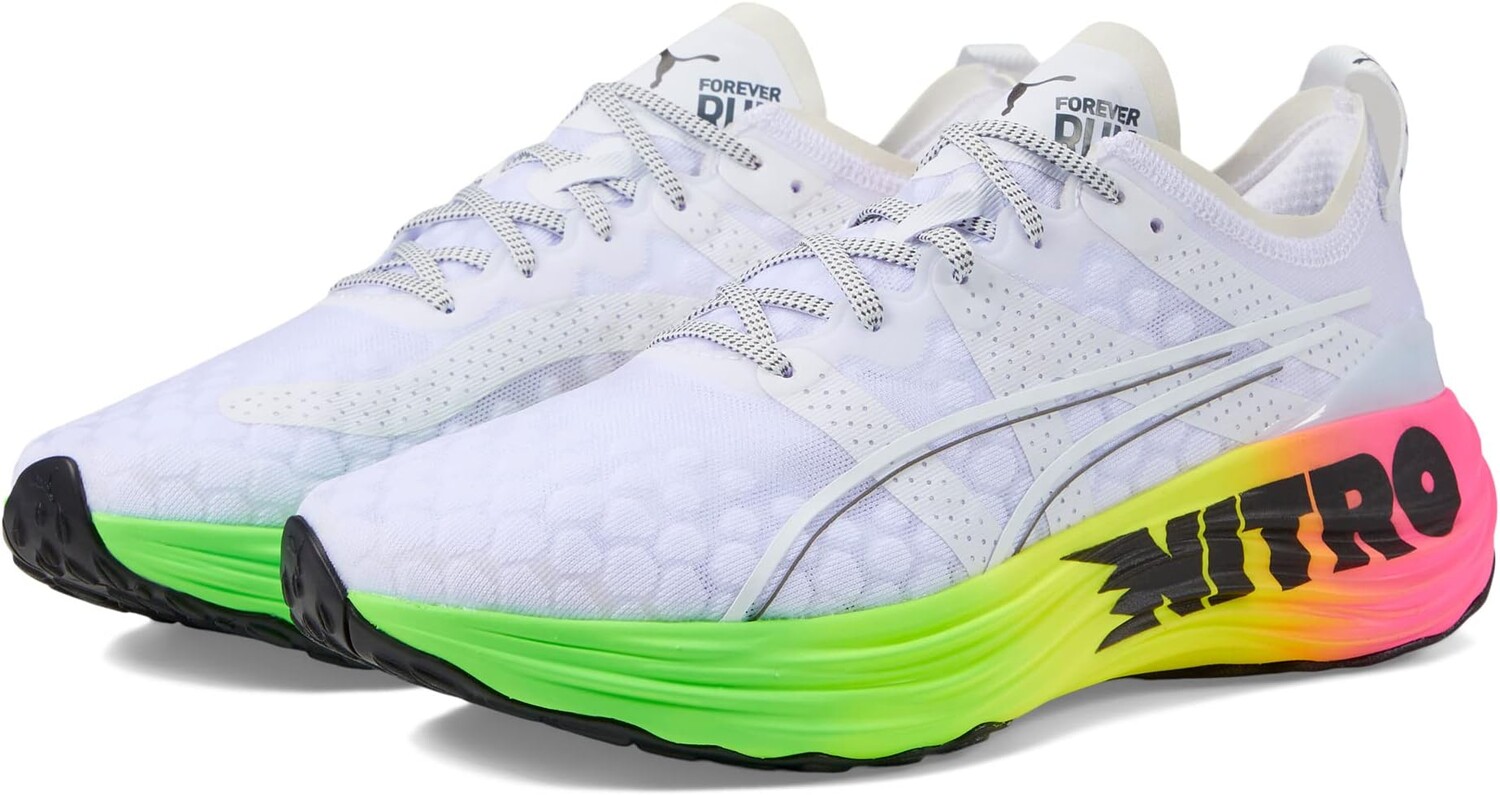 

Кроссовки Foreverrun Nitro Futrograde PUMA, цвет Puma White/Green Gecko