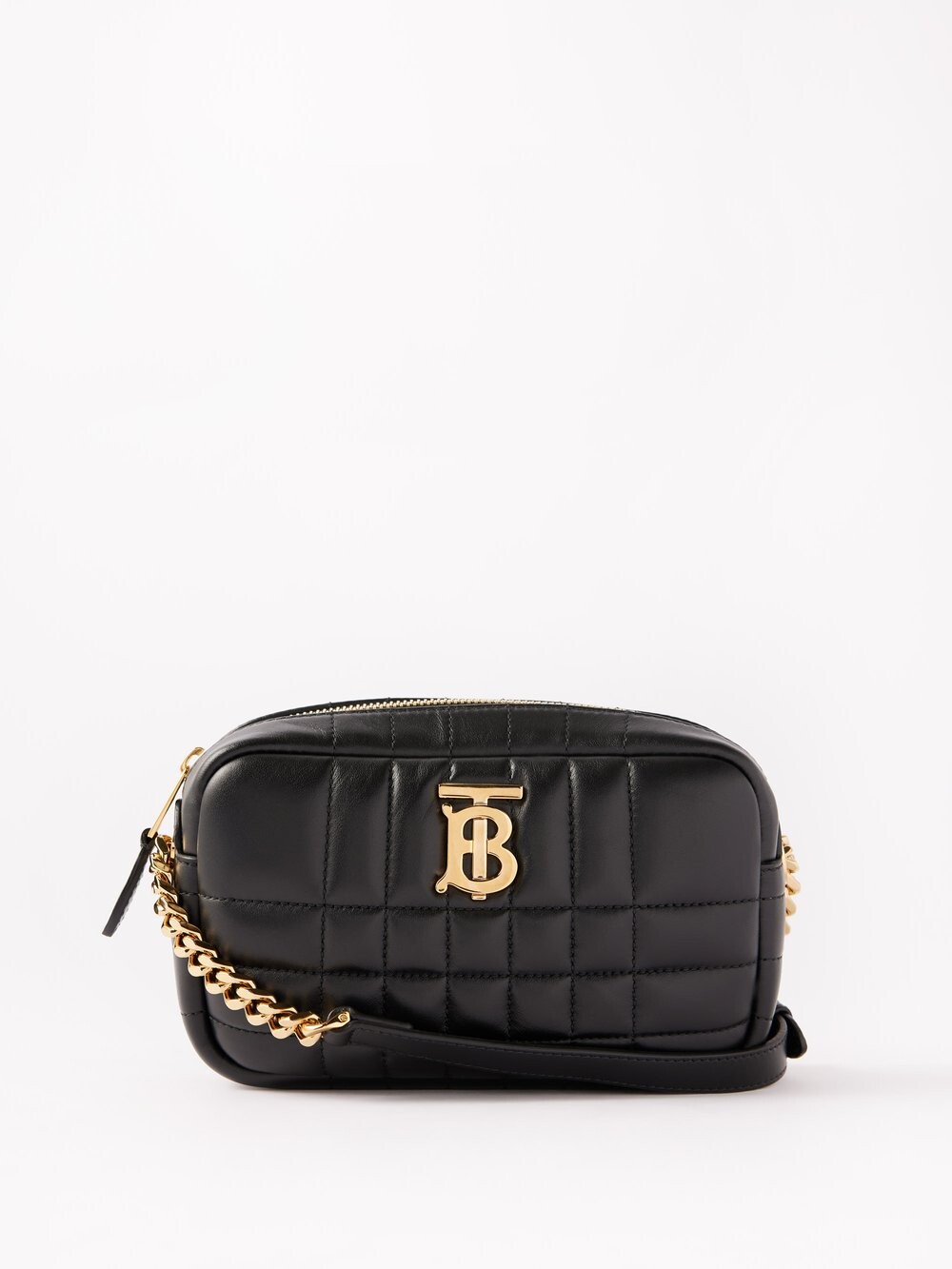 

Миниатюрная стеганая кожаная сумка через плечо lola Burberry, черный