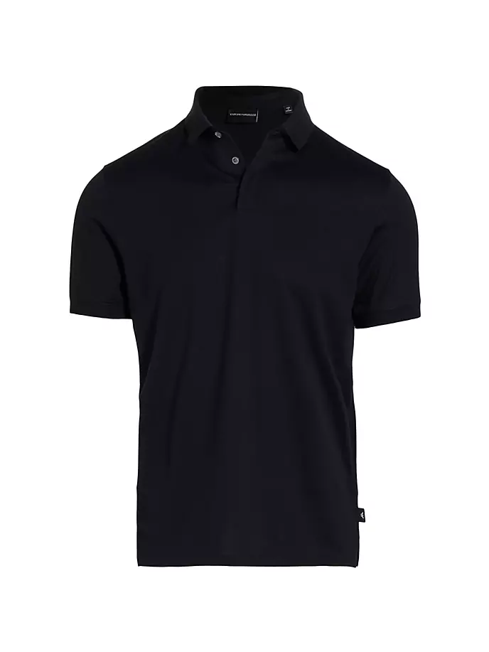 цена Базовая хлопковая рубашка-поло Emporio Armani, темно-синий