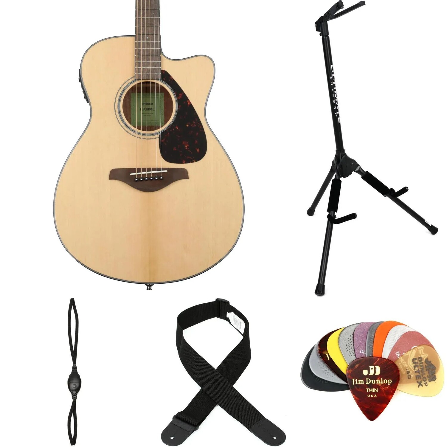 

Комплект предметов для акусто-электрической гитары Yamaha FSX800C Concert Cutaway — Natural