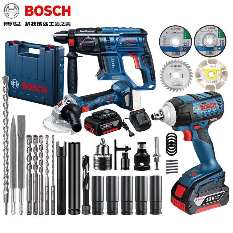 Дрель электрическая Bosch GDS18V-400 + шлифовальная машина, перфоратор