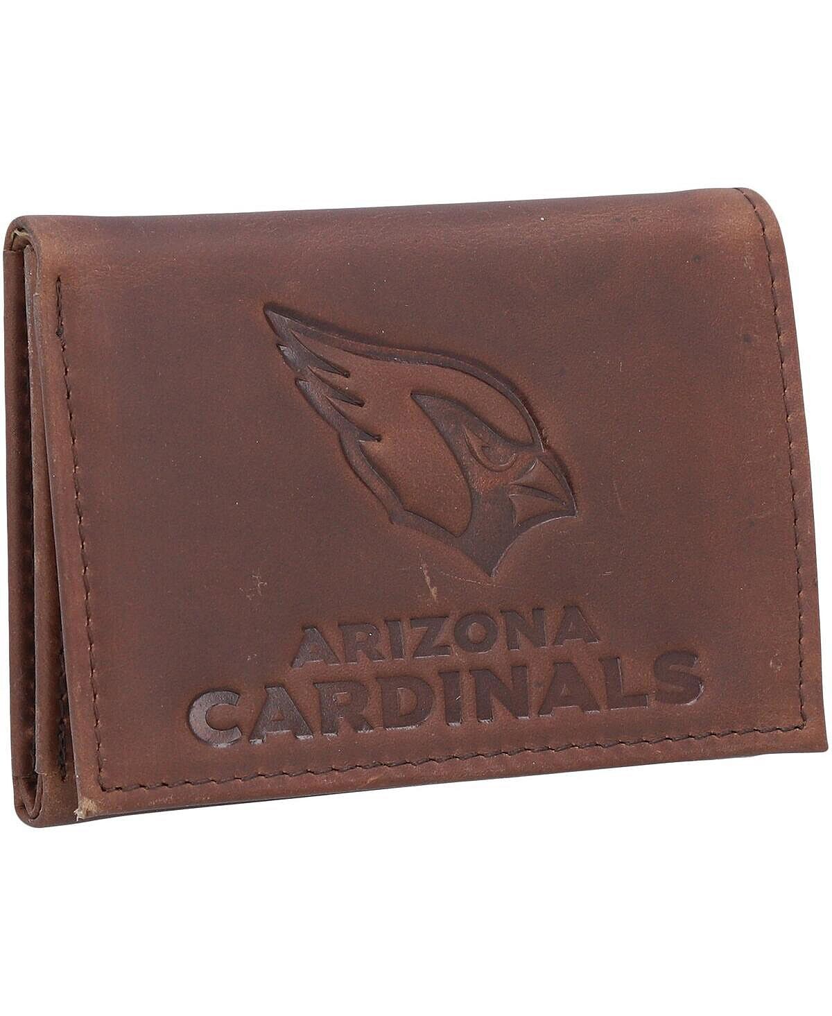 

Мужской кожаный тройной кошелек Arizona Cardinals Team Wordmark Evergreen Enterprises