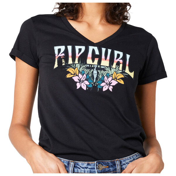 Футболка Rip Curl Women's Block Party V Tee, черный