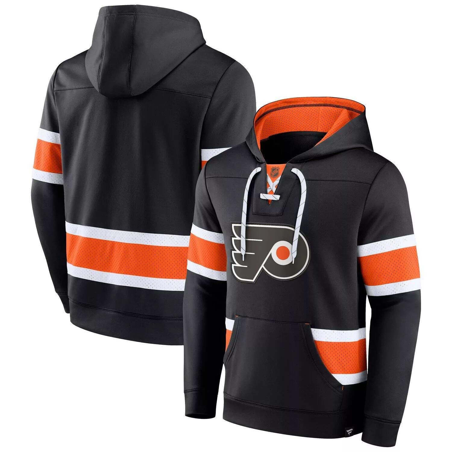 

Мужской черный пуловер с капюшоном Fanatics Philadelphia Flyers Powerplay Warrior