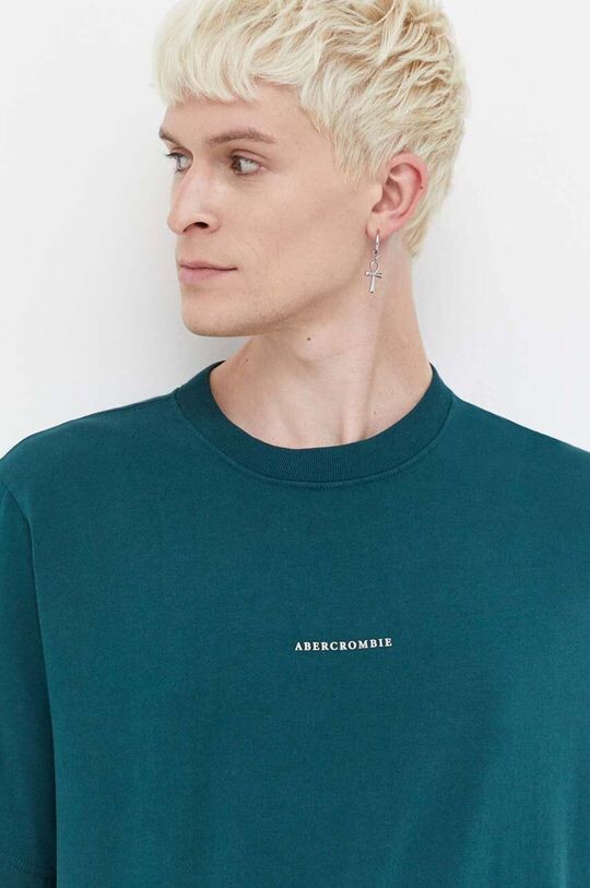 

Хлопковая футболка Abercrombie & Fitch, зеленый