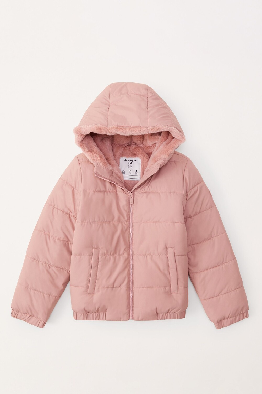 

Розовый пуховик Abercrombie & Fitch, розовый