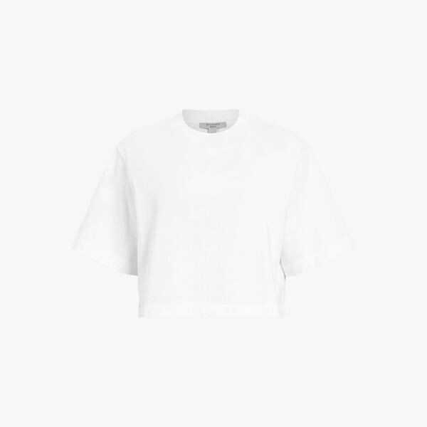 

Укороченная футболка оверсайз lottie из органического хлопка Allsaints, белый