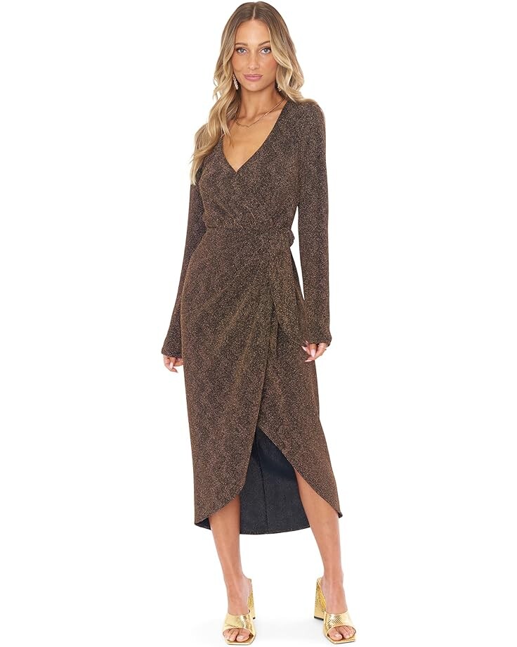 Платье Show Me Your Mumu Kimora Wrap, цвет Squiggle Sparkle Knit