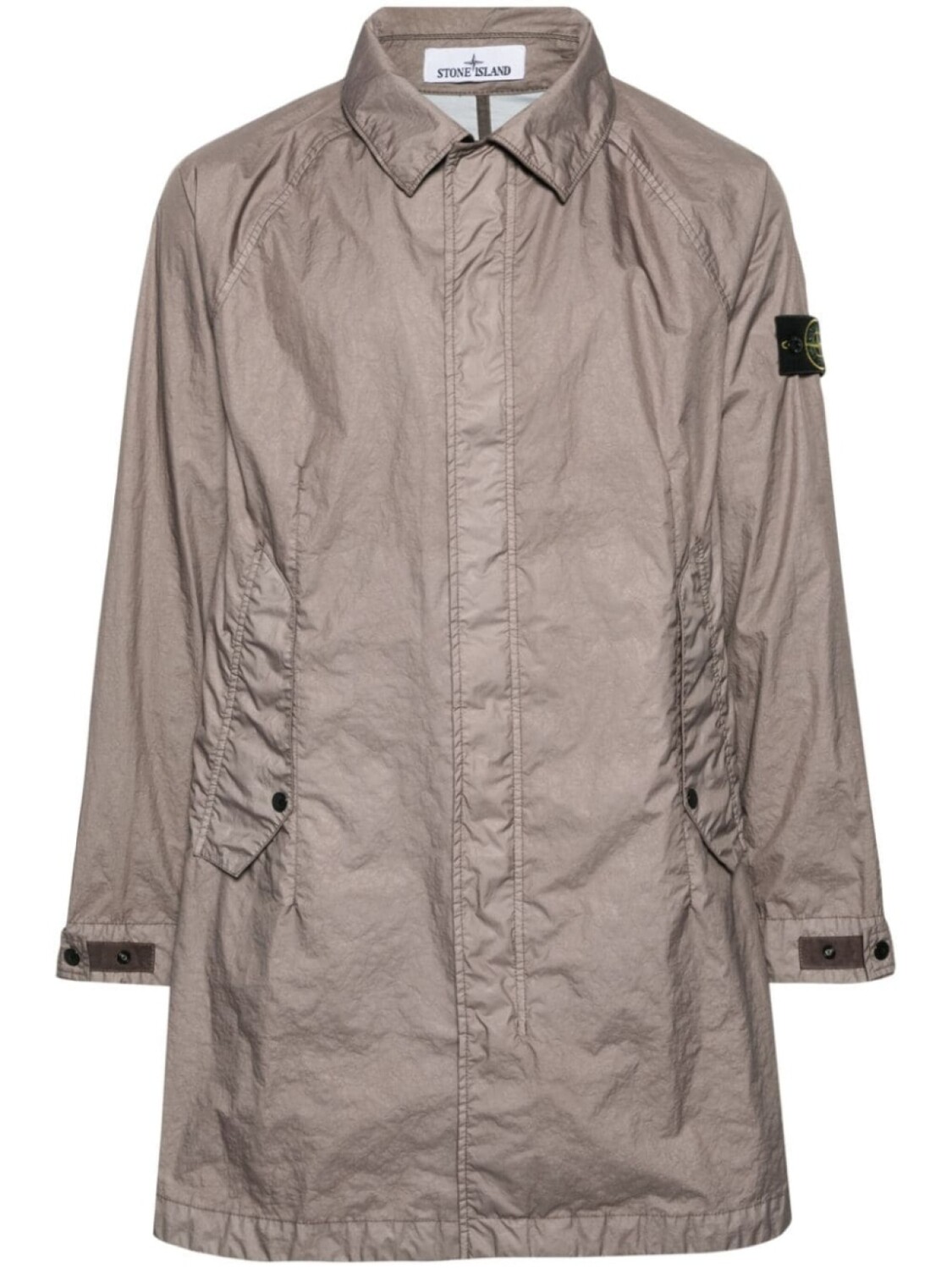 

Stone Island плащ Membrana 3L TC с жатым эффектом, серый