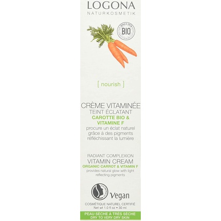 Logona Nourish Витаминный крем для сияющего цвета лица Органическая морковь и витамин F