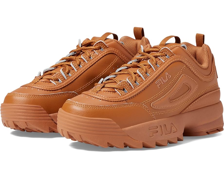 цена Кроссовки Fila Disruptor II Premium Fashion Sneaker, цвет Leather Brown/Leather Brown/Leather Brown