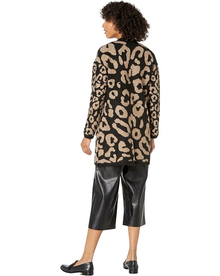 Свитер Echo New York Graphic Leopard Open Cardi, кэмел