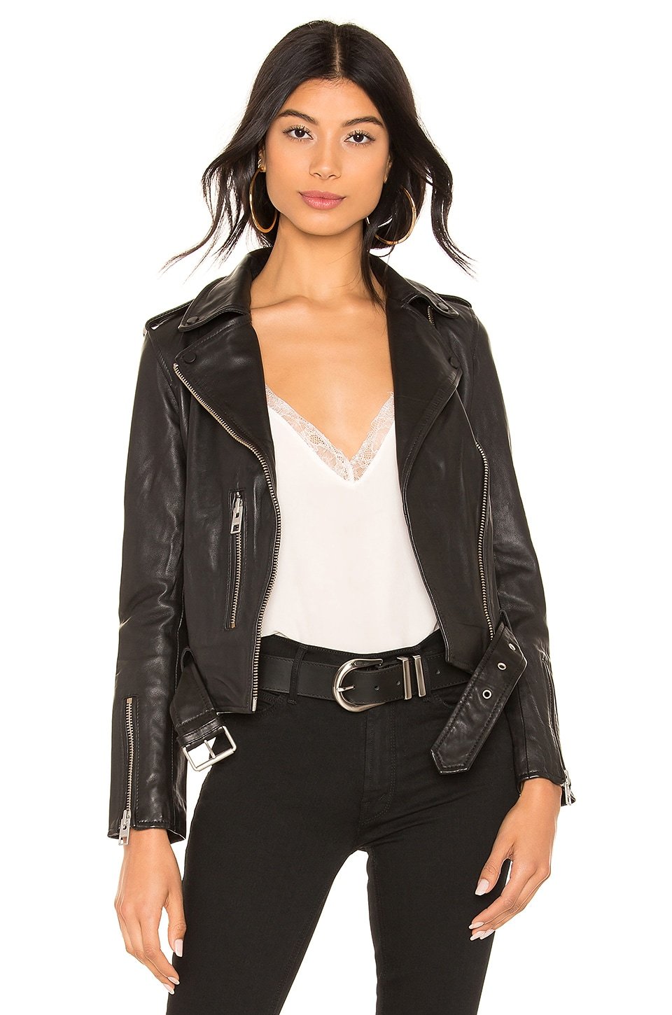 

Куртка ALLSAINTS Balfern Leather Biker, черный