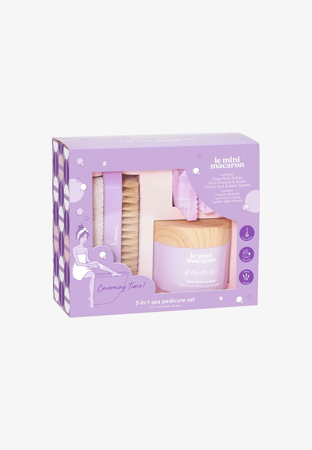

Набор для ногтей Cocooning Time 3-In-1 Spa Pedicure Set Le Mini Macaron