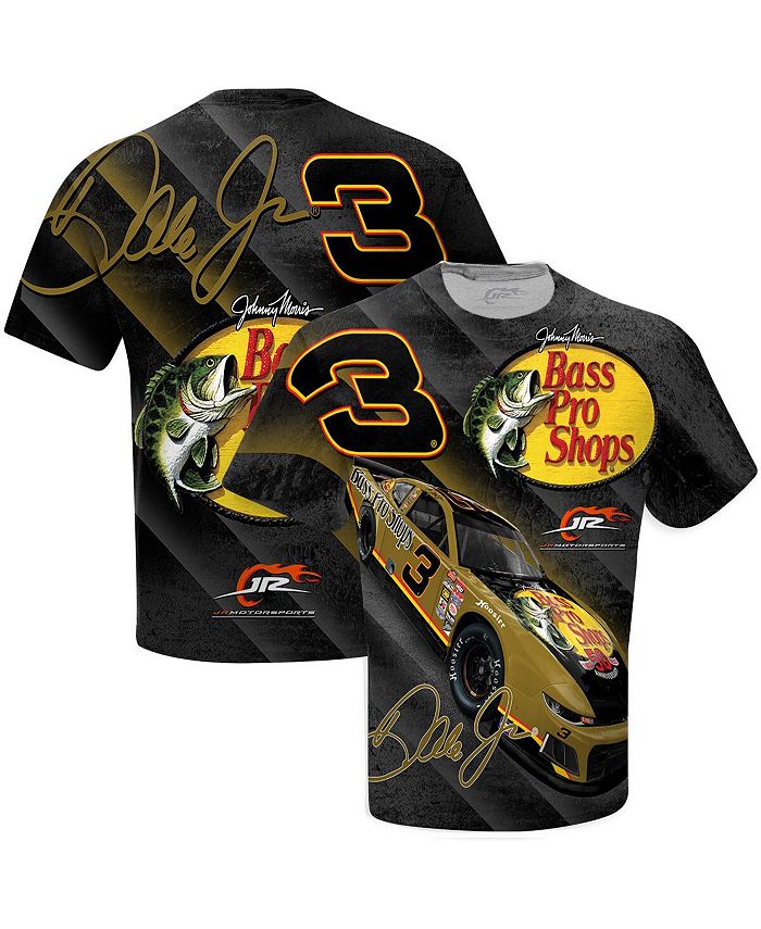 

Мужская черная футболка с принтом Dale Earnhardt Jr. Bass Pro Shops Total JR Motorsports Official Team Apparel, черный