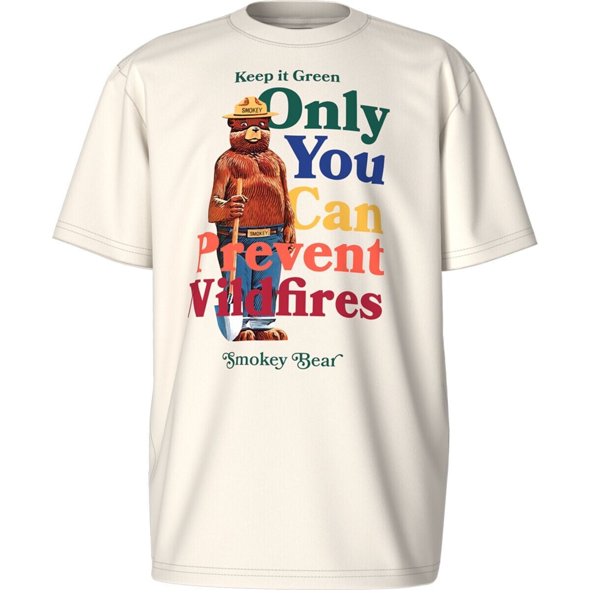 

Футболка с короткими рукавами и рисунком – для мальчиков The North Face, цвет white dune/smokey the bear graphic