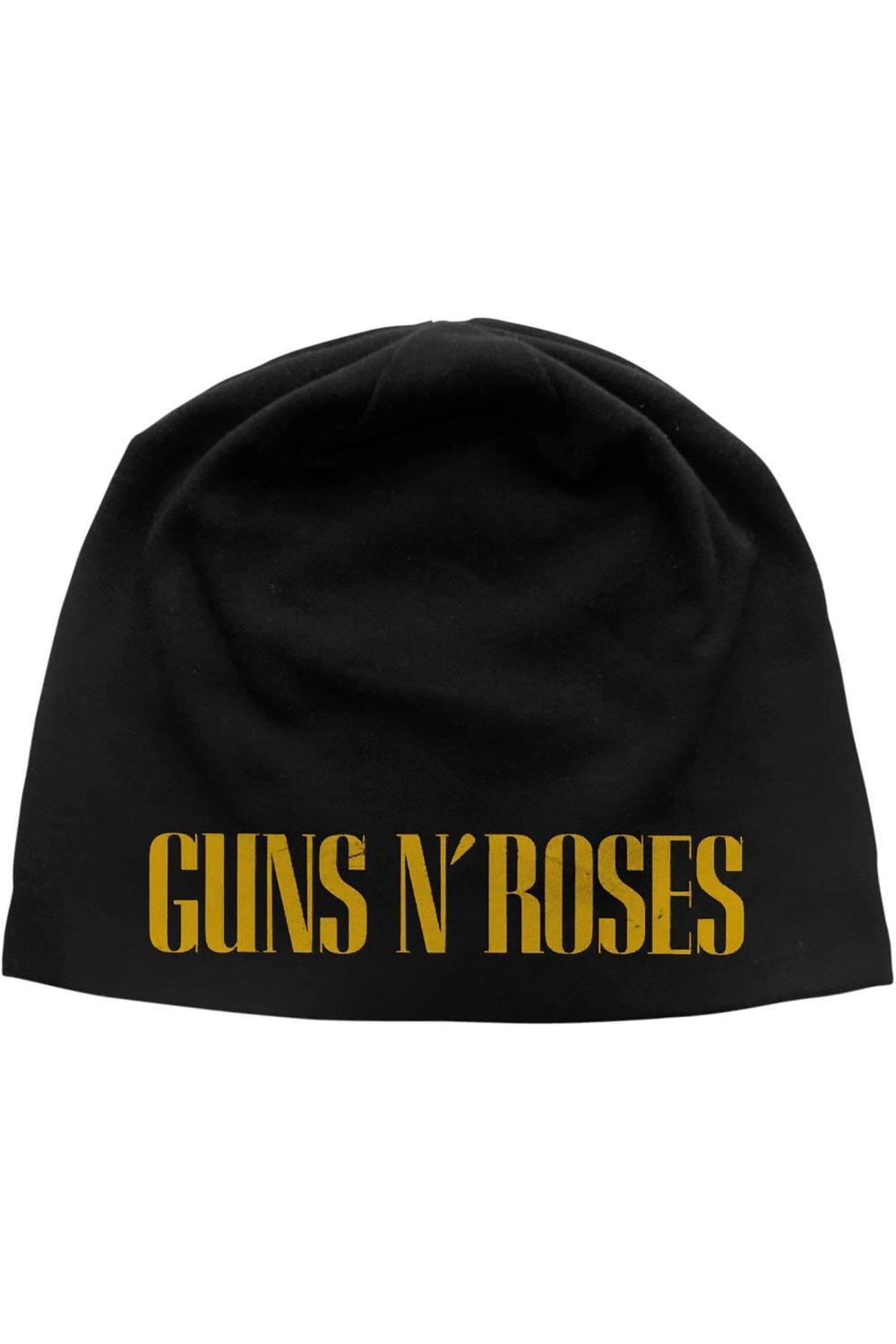 цена Шапка-бини с логотипом Guns N Roses, черный
